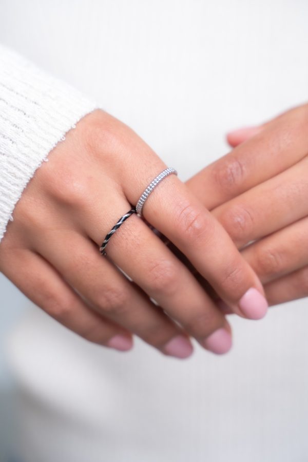 Gedraaide ring met zwart - Image 7